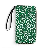 JiuPopular Cartera de cuero, fondo arabesco, con cuerda, tamaño pequeño y gran capacidad, fácil de transportar