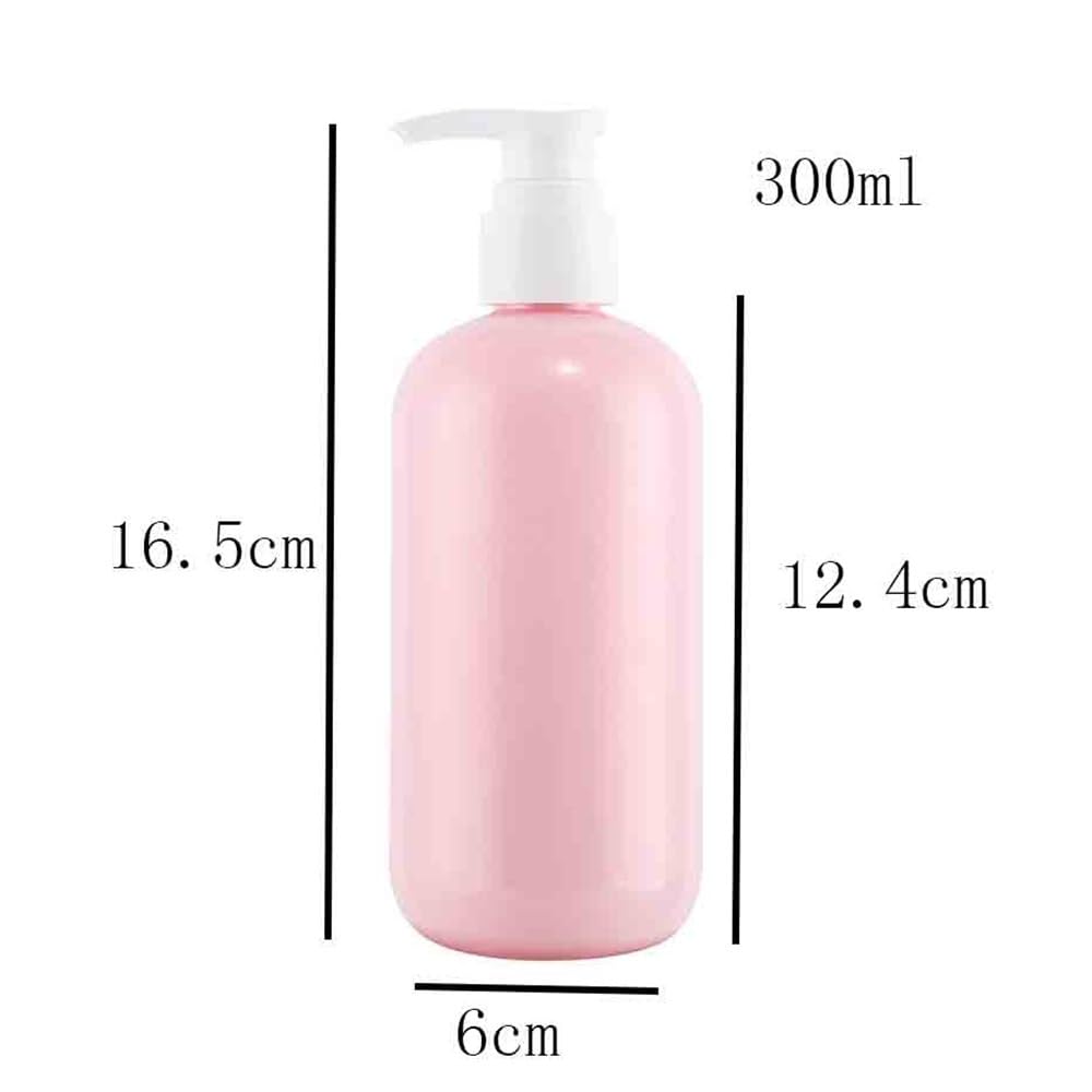 Distributeur de Douche, Distributeur de Savon, Flacon de Lotion Rond, Pompe en Plastique, 300 ml/500 ML, pour la Maison, l'hôtel ou la Salle de Bain (Taille Moyenne).
