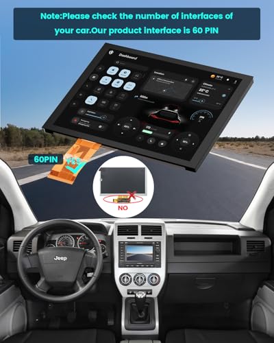 Image of 8.4 inch Uconnect 4C UAQ LCD Monitor Touch Screen Radio Navigation | New OEM Replacement Screen Fit for Dodge Challenger /Durango /Jeep Wrangler /Compass /Gladiator /Chrysler 2017-2021