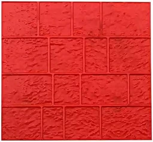 TIST Durable Polyurethane Texture Pad, Single-Layer Concrete Cement Imprint Texture Seal Pad Mold, Decorative Stone Brick Pattern(A)
