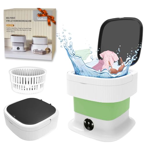 Mini lavadora portátil, 11L plegable lavadora y secadora Combo 2 en 1 para apartamentos