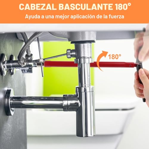 Miniatura 6 de Mxtimwan Llave Para Grifos De Fregadero, Llave Grifo Fregadero, Llaves, Llave Tuerca Grifo, Herramienta De Instalación De Grifos 8-13 Mm
