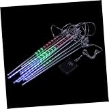 Mipcase Solarbetriebene Meteor Shower LED Lichterkette Rohre Außenbeleuchtung mit für Garten...