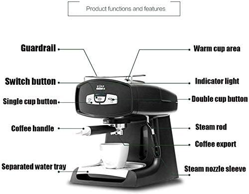 Cafetera Expreso 850W 1.2L 5-8 Tazas 15 bar Acero Inoxidable miniatura 4