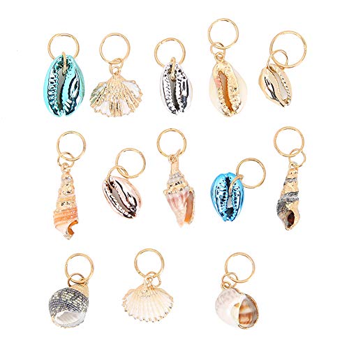 13pcs Hair Braid Rings Dreadlocks Ring Shell Hair Rings DIY Unique Hairstyles Hair Decoration Braid Accessories for Women and Girls Easy to Use - Image 2