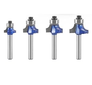 Cortnn 1/4 Stück Abrundfräser Set