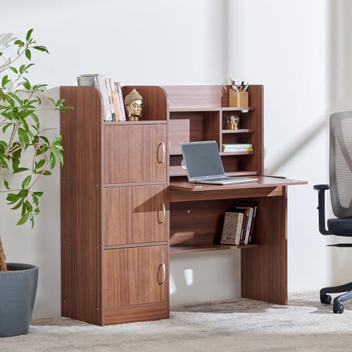 Image of Home Centre | Helios Alton | Study and Office Tables | Engineered Wood | Walnut | 1 Year Warranty