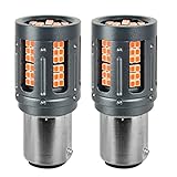 💡【1157 BAY15D P21/5W Bombilla LED CANBUS】- Cada bombilla tiene 84 chips LED SMD 2016. Color: Rojo. Voltaje: 12V. Potencia: 21 W. Lumen: 800LM. Antiestroboscópico.