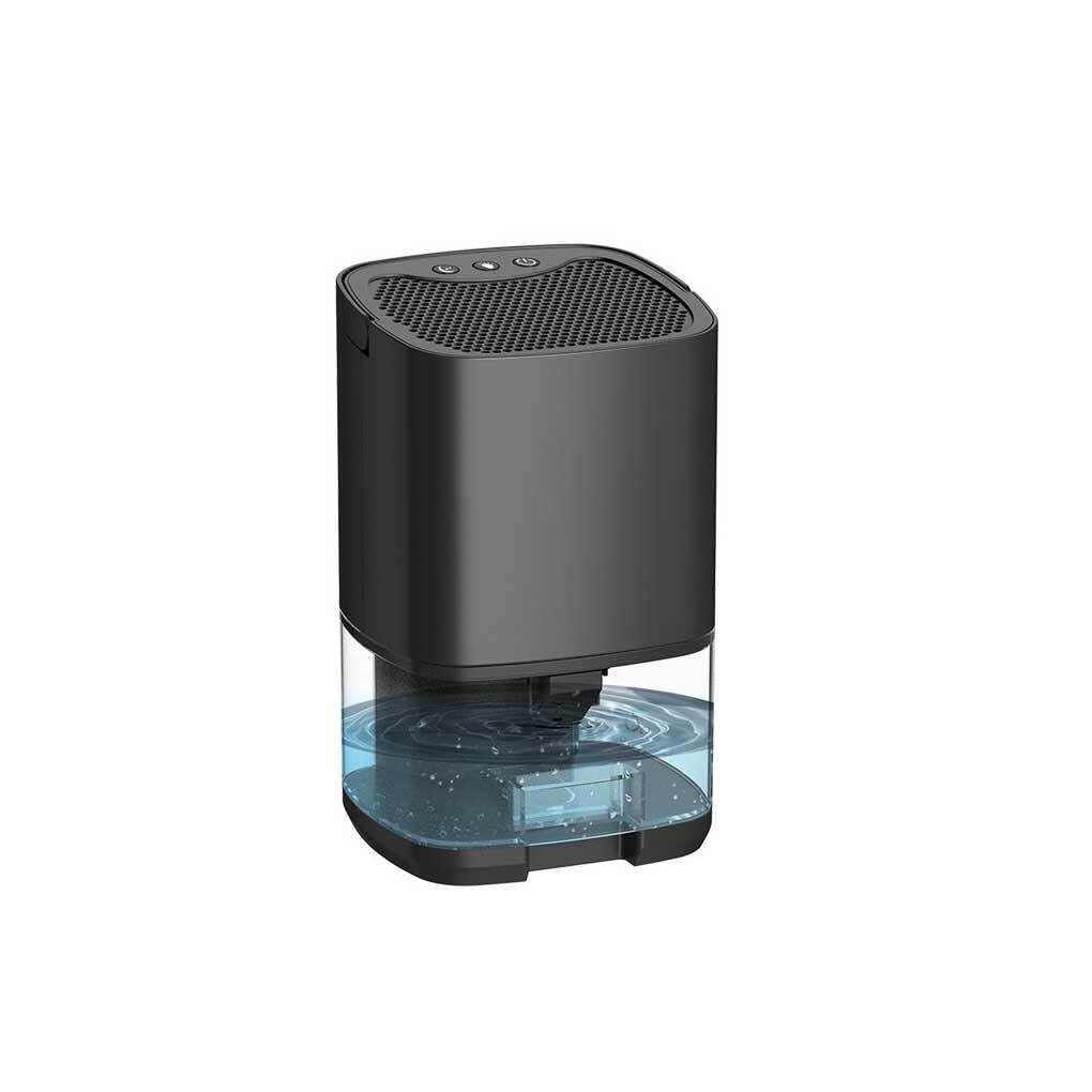 Sécheur d'air Salle de Bain Chambre déshumidification électrique absorbeur d'humidité boîte à Chaussures Portable intérieur déshumidificateur avec lumière, Black, EU Plug