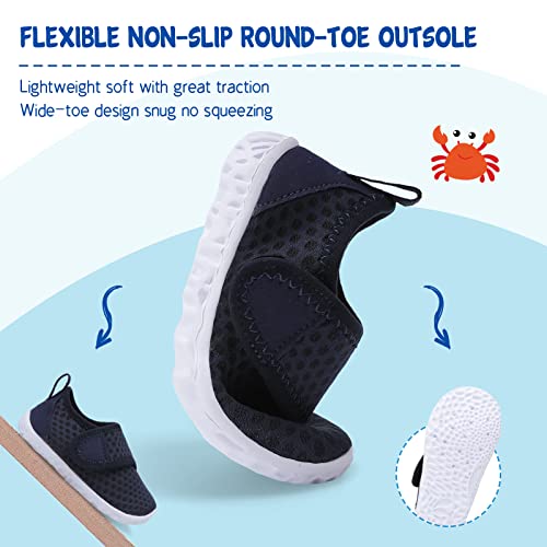 Image of LeIsfIt Toddler Water Shoes Boys Girls Barefoot Aqua Socks Kids Breathable Quick-Dry Swim Shoes for Beach Pool Surf