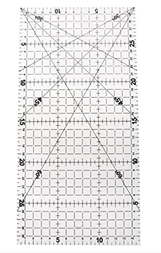Régua 15x30 Cm Gravada A Laser Patchwork Artesanato (TRANSPARENTE)