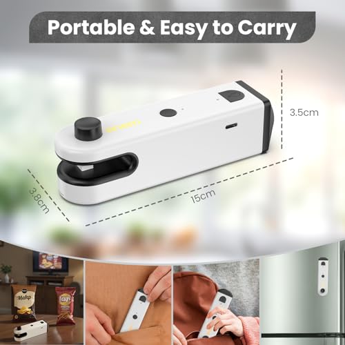 Image of Enem 4-in-1 Mini Sealing Machine for Food Packets, with Cutter, Torch, Bottle Opener, Magnet, Full Customer Support from Enem, Portable Mini Sealing Machine, Packet Sealer Machine