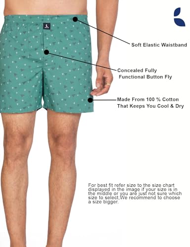 Image of Cotton Boxer Shorts for Men, Breathable, Comfortable & Lightweight (Pack of 2)
