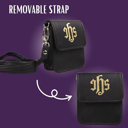 Needzo Genuine Leather Pyx Burse, IHS Communion Wafer Holder, Catholic Church Supplies, 3.5 x 3 Inches2