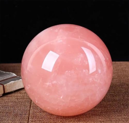 Sphère de quartz rose 7cm et socle en bois pour harmoniser la maison - 7