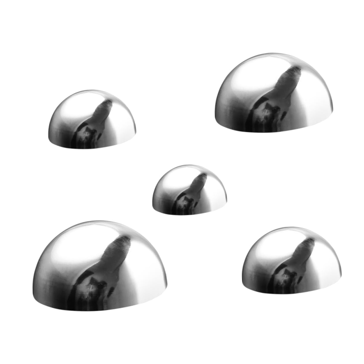 Hemoton 5Pcs Stainless Steel Mirror Balls Polished Reflective Hollow Spheres for Outdoor Garden Decor Includes Durable and Elegant Gazing