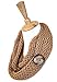 Womens Camel Brown Handmade Infinity Scarf with Unique Coconut Button