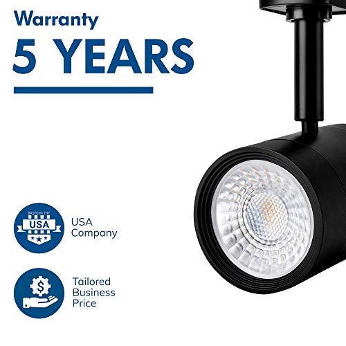 Hyperikon LED Black Track Lighing Head, Dimmable, 8.5W, H Type Track Light, Daylight, Energy Star, 4 Pack