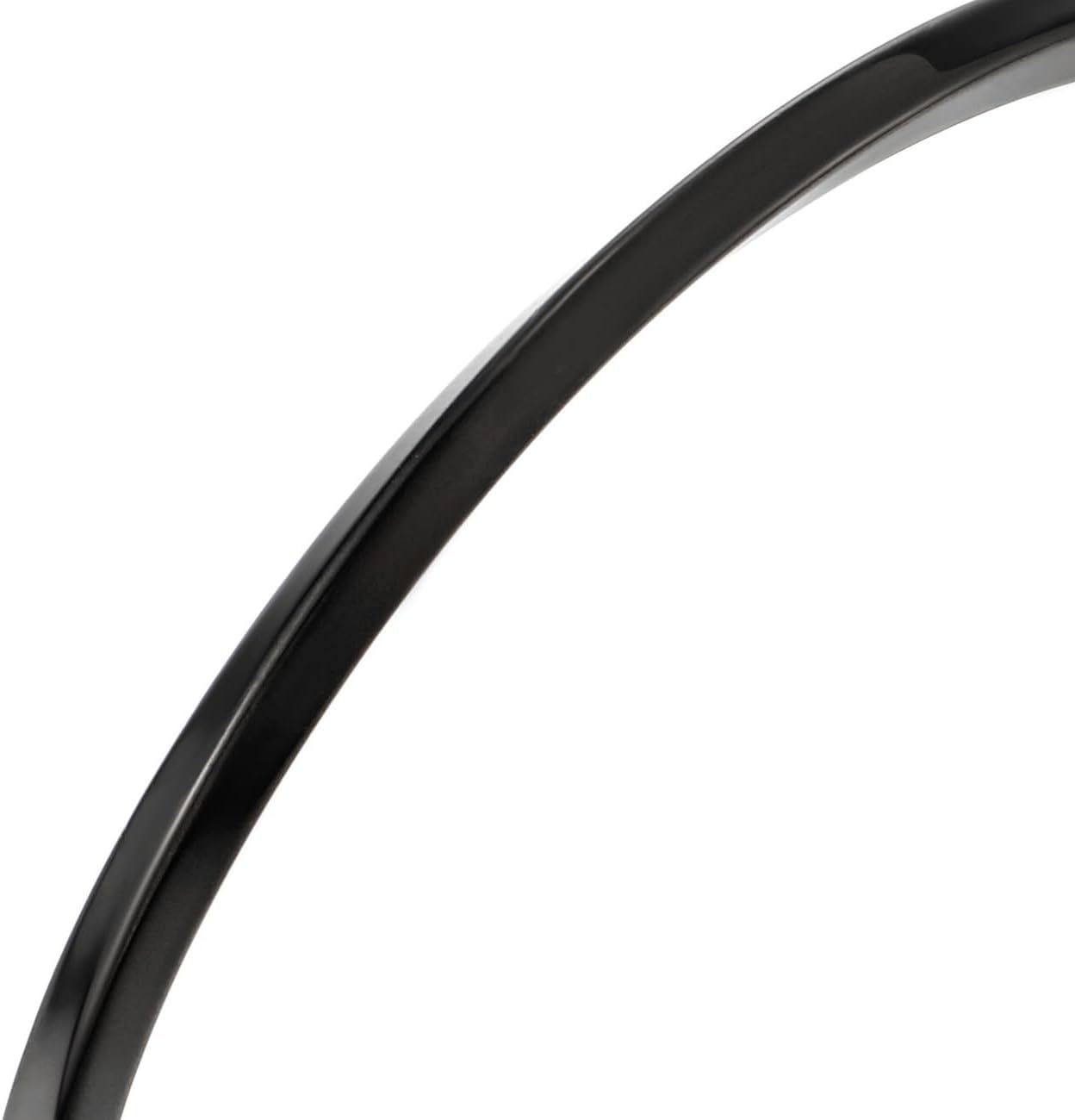 COOLSTEELANDBEYOND Sleek Minimalist Cuff Bracelet, Stainless Steel Black Bangle Bracelet Adjustable, for Men Women - Image 3