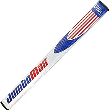 JumboMax Putter Grips JumboFlat 17 Golf Putter Grip, Oversize ArmLock Grip Profile, Red/White/Blue w/USA Flag