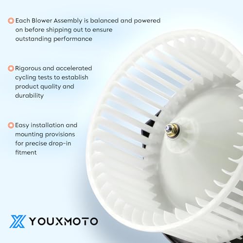 Image of HVAC Heater Blower Motor Assembly 700044 Fit for Nissan Pathfinder 1996-2004, for Nissan Maxima 1995-1999, for Infiniti QX4 1997-2003, for G20 1999-2002, for I30 1996-1999, Replaces NI3126103