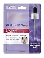L'Oréal Paris, Replumping Sheet Mask, Hydrating & Smoothing, Revitalift Filler, 1 pc