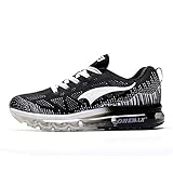 ONEMIX Herren Walkingschuhe Cross-Trainer Laufschuhe Herren Sportschuhe Schwarz Weiß 1118HB 45 EU