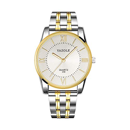 Montre à quartz LULI bracelet acier montre classique homme blanche