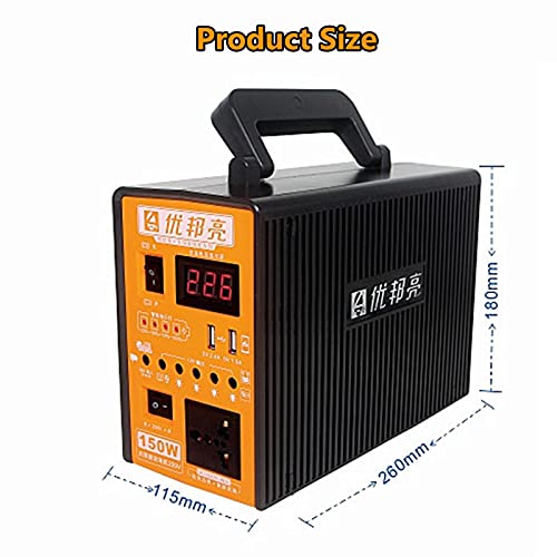EWYI Portable Power Station, 50400mAH Solar Generator 150W Household Emergency Backup Lithium Battery Power Supply for Outdoor Camping, Power Outage, Emergency LED Flashl - Image 4