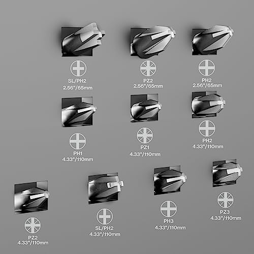 Lytool 10pcs Screwdriver Bit Set Extra Hard (SL/PH2, PH1, PH2, PH3, PZ1, PZ2, PZ3) - Image 4