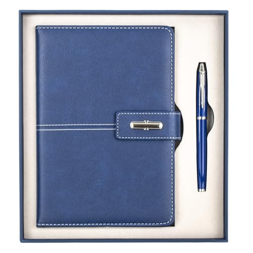 Shadow Breeze A5 Leather Notebook and Executive Pen Gift Set in Premium Gift Box, 172 Pages 100GSM...