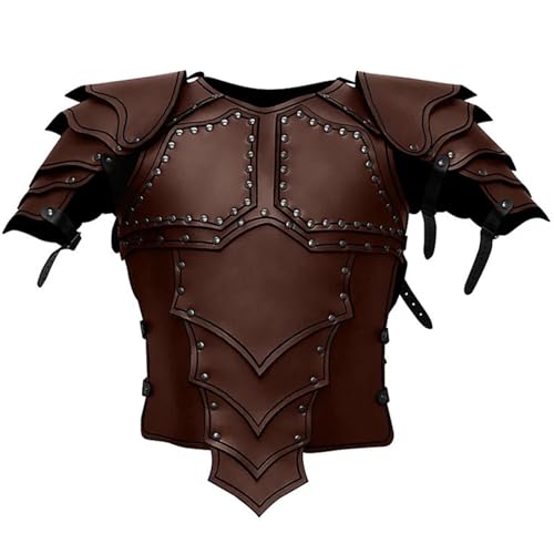 Armure de poitrine de style médiéval en similicuir pour homme réglable