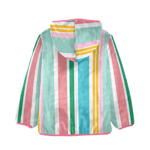 GuoChe Heerful Colors Interesting Stripes Toddler Sherpa Jacket2