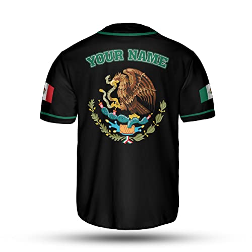 Camiseta personalizada México para hombre y mujer, Jersey de fútbol 3D de México, camiseta mexicana miniatura 3