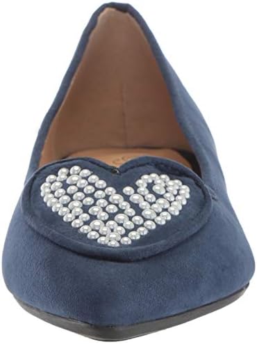 Penny Loves Kenny Women's Nookie PRL Ballet Flat, Navy Microsuede, 7.5 Wide US | Image 1