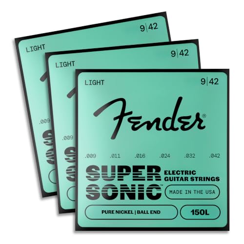 Fender Original 150 String Set - 150L (009/042) - 3 Pack - Pure Vintage Nickel - Ball Ends,073-0150-309