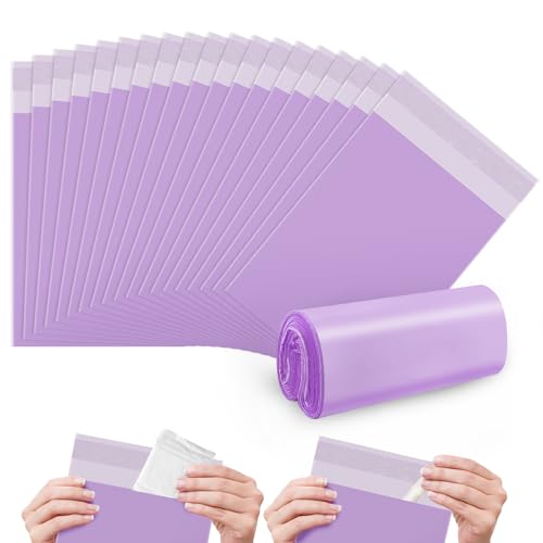 Image of Sanitary Napkin Disposal Bags FARVIGOR, 100Pcs Women Feminine Hygiene Disposal Bags for Tampons and Pads, Personal Disposal Bag Self-Sealing, Privacy Protection, 9.8x5.9 inch(Purple)