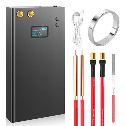 Battery Spot Welder Kit 7500mA-h 80 Adjustable Power Levels Mini Spot Welding Machine with LCD Color Screen