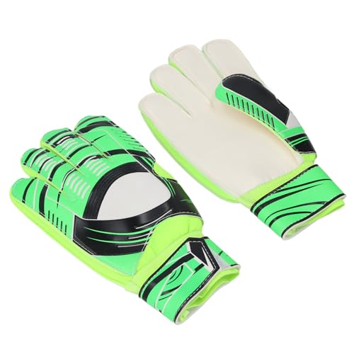 SPYMINNPOO Soccer Gloves, Prevent Slip 1 Pair Goalie Gloves D for Adults (Green)