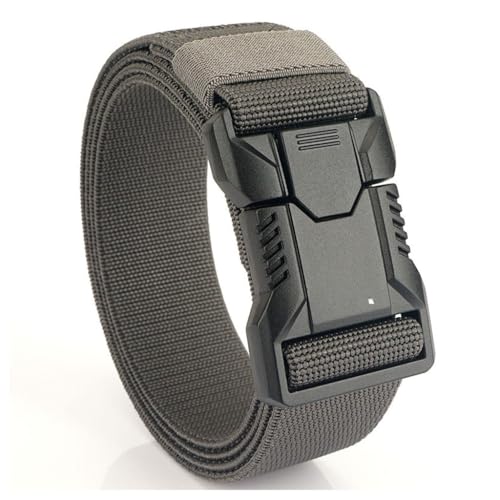 Men's Tactical Quick-Release Belt with Aluminum Alloy Buckle and Elastic Stretch for Outdoor Training