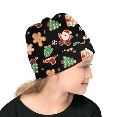 Babrukda Kids Beanie, Christmas Winter Warm Hats for Girls Knit Winter Beanies Skull Cap for Casual Athletic Party Headwear3