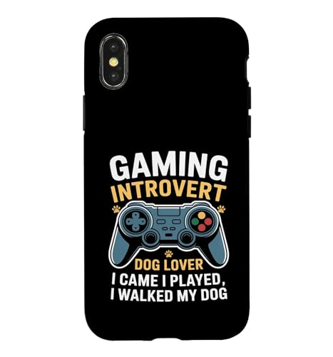 �Q�[�~���O �����I ���D�� I Came I Play I Walked My Dog �X�}�z�P�[�X iPhone X/XS �p