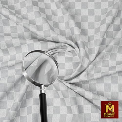 Image of Handloom Bhagalpuri Cotton Silk Mix Dull Andi 3D Checked Chadar - Soft Grey Comforter & Odhnewali Blanket for All-Season Sleeping - (220x125cm - Size)
