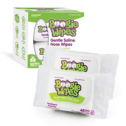 Baby Wipes Unscented By Boogie Wipes, Wet Wipes For Face, Hand, Body & Nose, Made With Vitamin E, Aloe, Chamomile And Natural Saline, 90 Count (Packaging May Vary) #TOP1