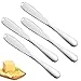 Coltello da Burro,4 Pezzi Coltello da Burro in Acciaio Inossidabile,coltello da formaggio,Coltello per Burro Professionale,spalmatori di formaggio,per Burro,Crema,Pane,Marmellata(Argento)