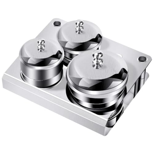Set manucure pots poudre liquide ongles acier inoxydable argenté Zerodeko 3 pièces