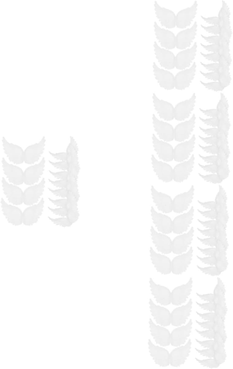 EXCEART 60 Pcs Translucent Wings Small Fairy Wings Small Wing Christmas Ornament Wing Decor Cake Decorating DIY Wing Christmas Decorations Wings for Crafts Accessories White Shine Plastic