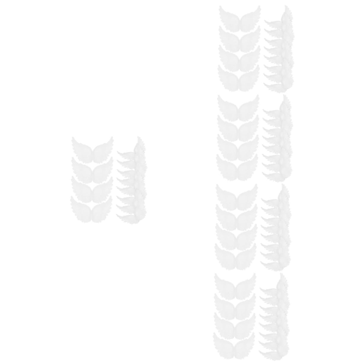 EXCEART 60 Pcs Translucent Wings Small Fairy Wings Small Wing Christmas Ornament Wing Decor Cake Decorating DIY Wing Christmas Decorations Wings for Crafts Accessories White Shine Plastic