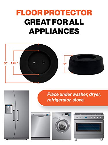 SlipToGrip Washer Dryer BE QUIET Non Vibration Pads - Stainless Insert Never Wears Out - Anti Slip Pads - PATENTED (8 Pack) - Thumbnail 3