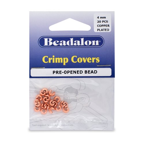 Beadalon Crimp Cover 4mm Nickel Free Copper 20-Piece